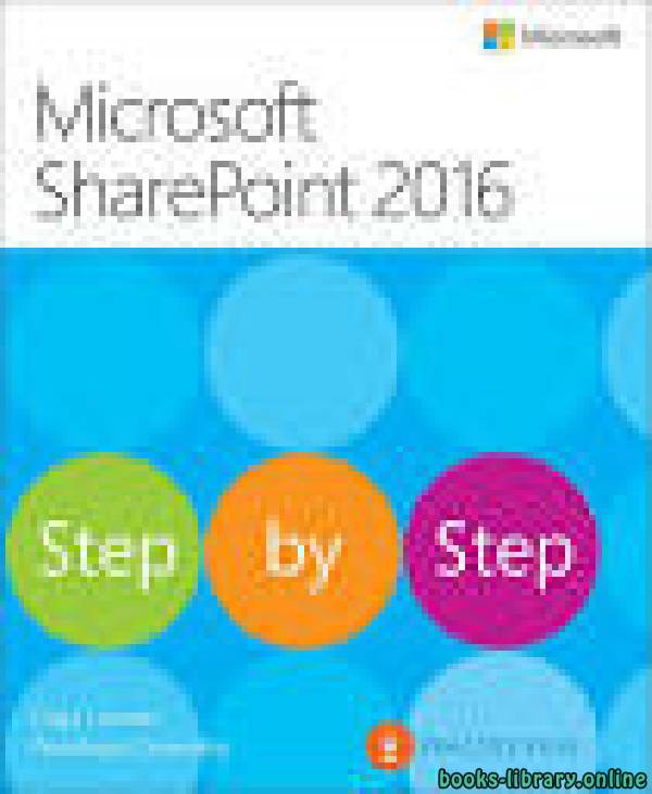 Microsoft SharePoint 2016 Step by Step