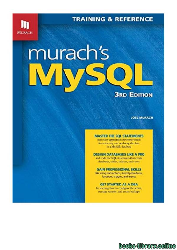 Murach's MySQL (3rd Edition)