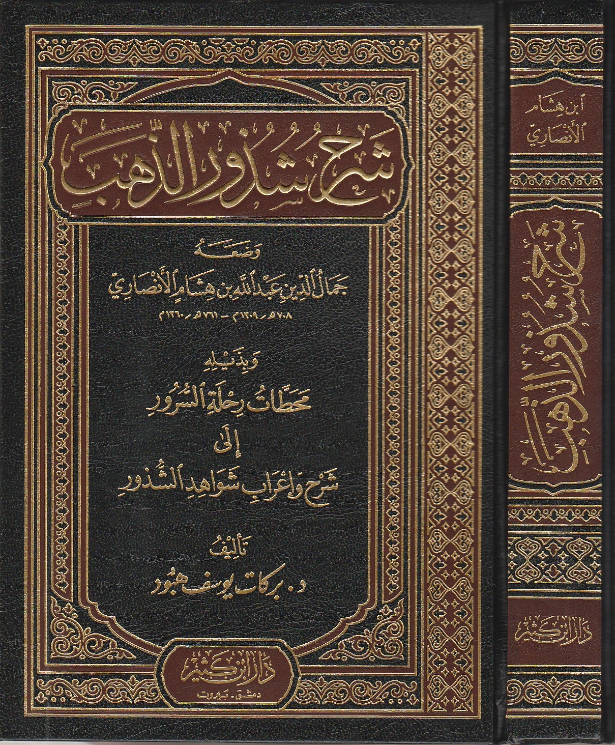 شرح شذور الذهب لابن هشام وبذيله محطات رحلة السرور إلى شرح وإعراب شواهد الشذور 